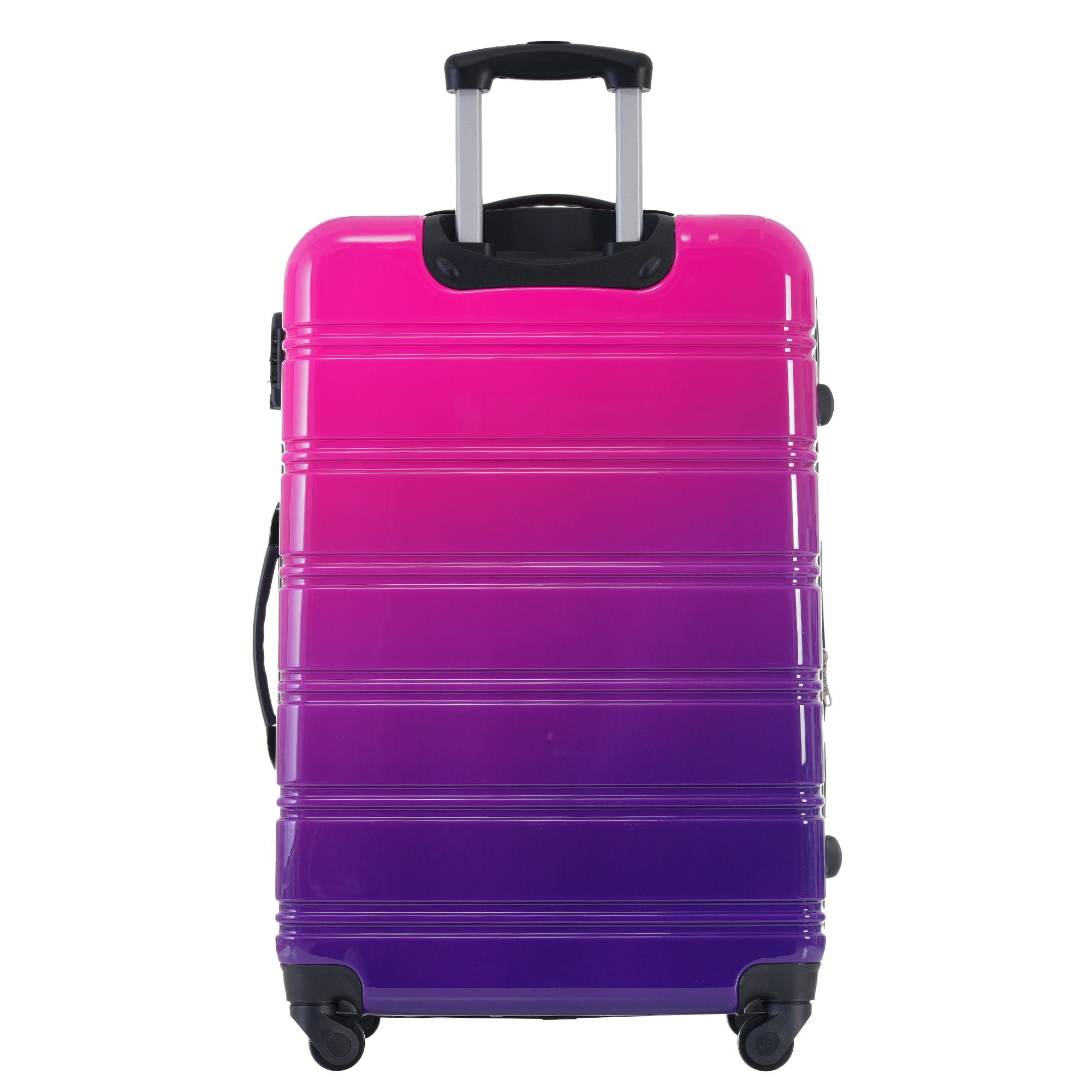 Hardshell Luggage Sets 3 Piece Gradient Color Expandable Suitcase With Spinner Wheels And TSA Lock Lightweight 20 24 28 Available,Purple And Pink