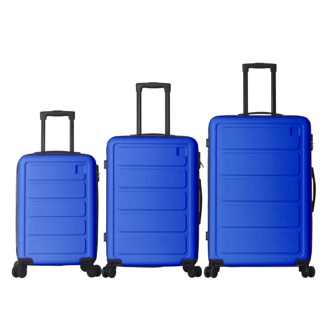 Luggage Sets ABS Hardshell 3pcs Luggage, Lightweight Durable Suitcase Sets Spinner Wheels Suitcase 20-24-28  BLUE