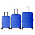 Luggage Sets ABS Hardshell 3pcs Luggage, Lightweight Durable Suitcase Sets Spinner Wheels Suitcase 20-24-28  BLUE