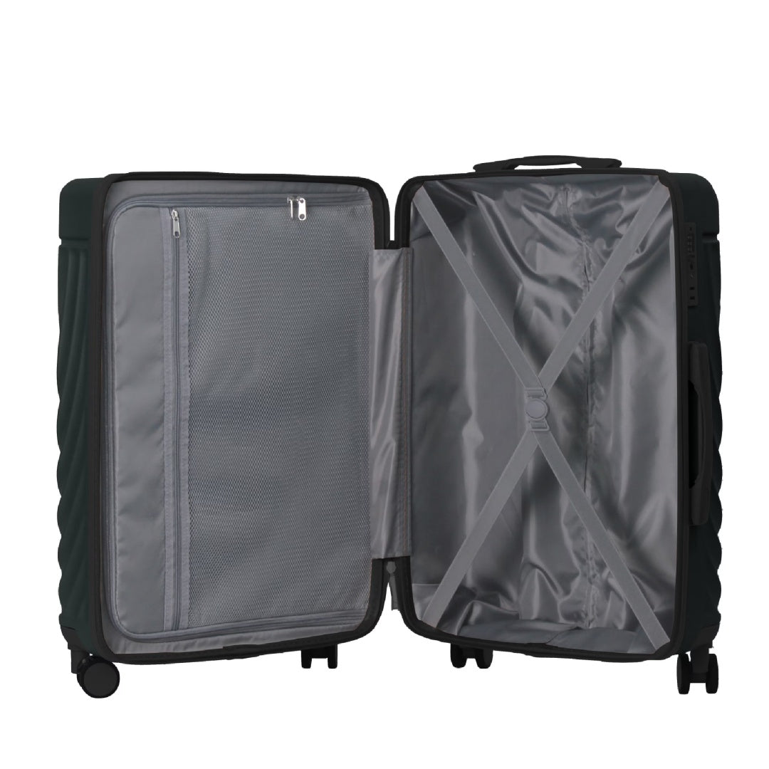Luggage Sets ABS Hardshell 3pcs Luggage, Lightweight Durable Suitcase Sets Spinner Wheels Suitcase With TSA Lock 20''24''28'' Available Dark Green