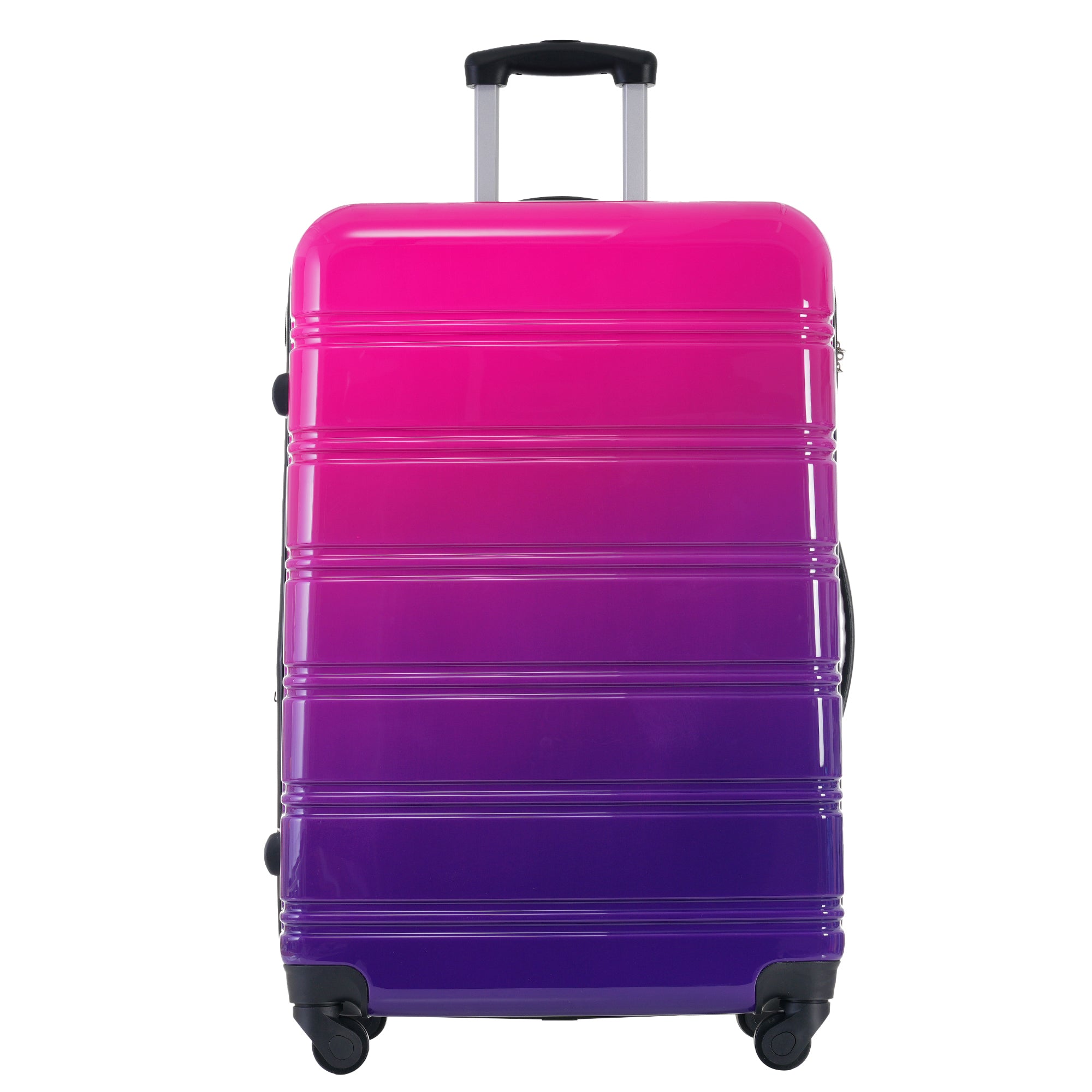 Hardshell Luggage Sets 3 Piece Gradient Color Expandable Suitcase With Spinner Wheels And TSA Lock Lightweight 20 24 28 Available,Purple And Pink