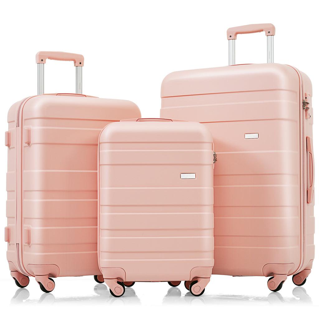 Luggage Sets New Model ABS Hardshell 3pcs Clearance Luggage Hardside Lightweight Durable Suitcase Sets Spinner Wheels Suitcase With TSA Lock 20 24 28