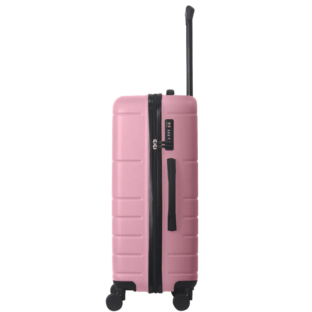 Luggage Sets ABS Hardshell 3pcs Luggage, Lightweight Durable Suitcase Sets Spinner Wheels Suitcase With TSA Lock 20''24''28'' Available Pink