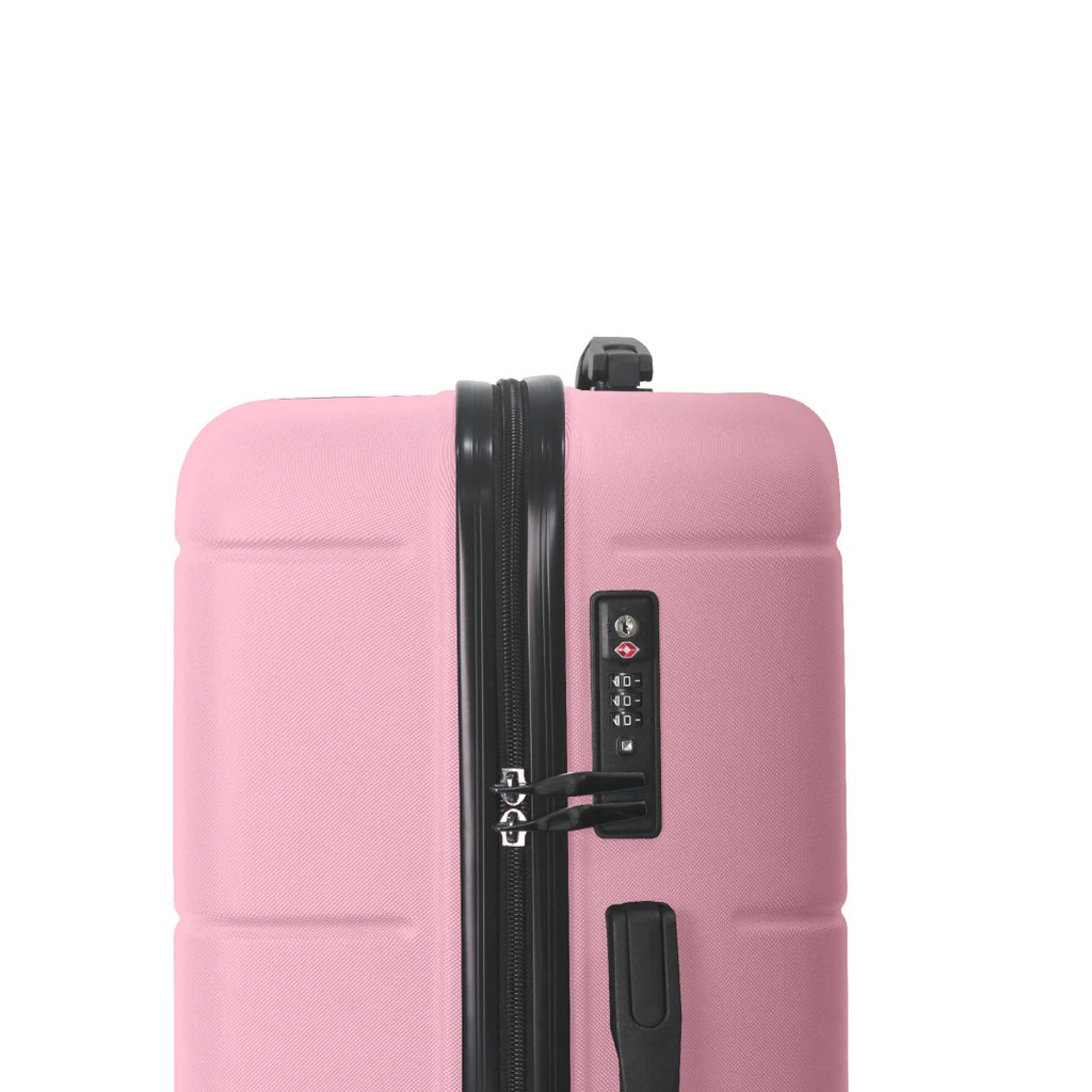Luggage Sets ABS Hardshell 3pcs Luggage, Lightweight Durable Suitcase Sets Spinner Wheels Suitcase With TSA Lock 20''24''28'' Available Pink