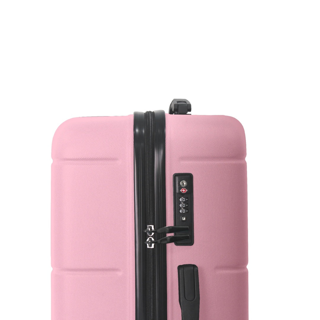 Luggage Sets ABS Hardshell 3pcs Luggage, Lightweight Durable Suitcase Sets Spinner Wheels Suitcase With TSA Lock 20''24''28'' Available Pink