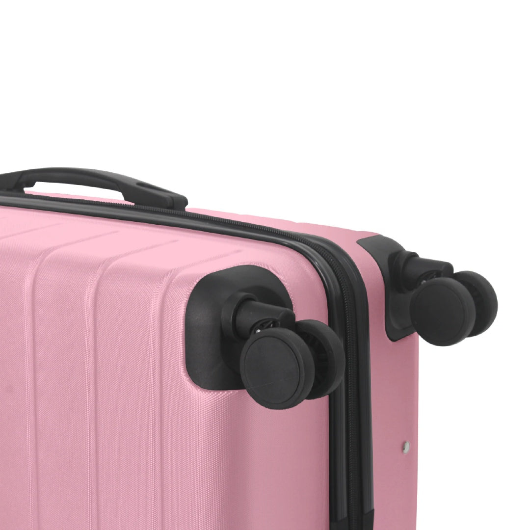 Luggage Sets ABS Hardshell 3pcs Luggage, Lightweight Durable Suitcase Sets Spinner Wheels Suitcase With TSA Lock 20''24''28'' Available Pink